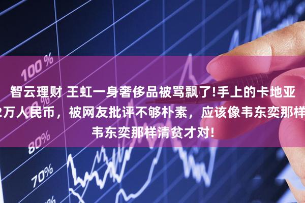 智云理财 王虹一身奢侈品被骂飘了!手上的卡地亚戒指高达2万人民币，被网友批评不够朴素，应该像韦东奕那样清贫才对!